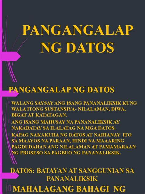 pangangalap ng datos kahulugan